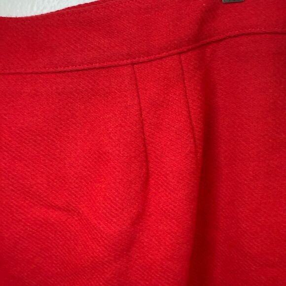 Talbots Wool Blend Wrap Red Tassel Button Detail Pencil Skirt Plus Size 14 - Picture 9 of 10
